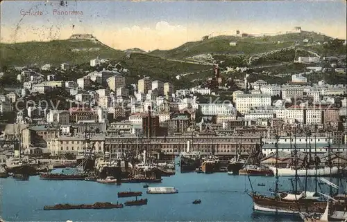 Genova Genua Liguria Hafen Schiffe Kat. Genova
