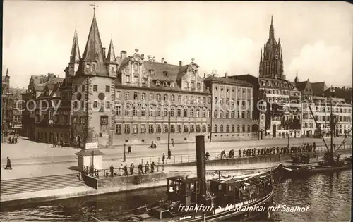 Frankfurt Main Mainkai mit Saalhof Kat. Frankfurt am Main