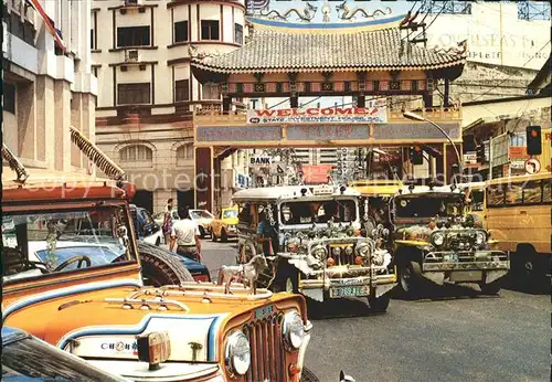 Manila Manila Chinatown Strasse Autos Kat. Manila