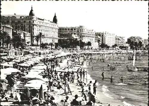 Cannes Alpes Maritimes Croisette Plage Kat. Cannes