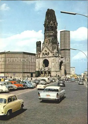 Berlin Kaiser Wilhelm Gedaechtniskirche Autos Kat. Berlin