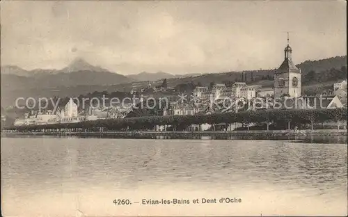 Evian les Bains Haute Savoie et Dent d`Oche Kat. Evian les Bains