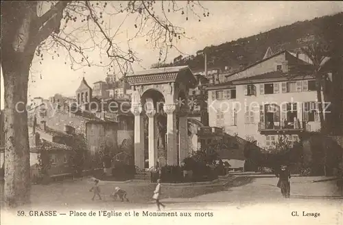 Grasse Alpes Maritimes Eglise et Monuement aux morts Kat. Grasse