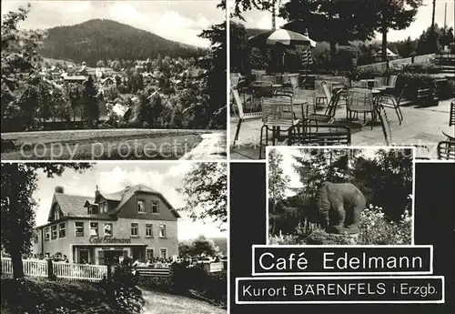 Baerenfels Erzgebirge Cafe Edelmann Kat. Altenberg