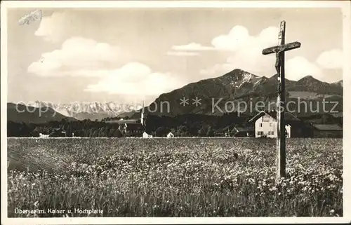 uebersee mit Kaiser und Hochplatte Kat. uebersee