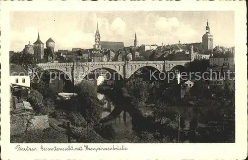 Bautzen mit Kronprinzenbruecke Kat. Bautzen