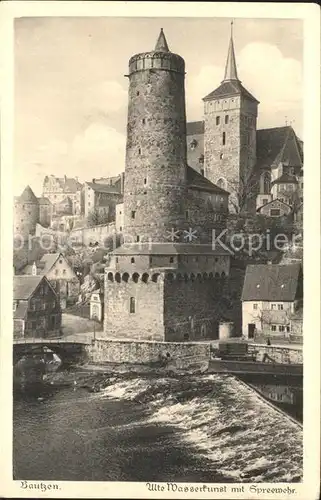 Bautzen Alte Wasserkunst mit Spreewehr Kat. Bautzen