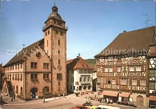 Mosbach Baden Markt Fachwerkhaeuser Kat. Mosbach