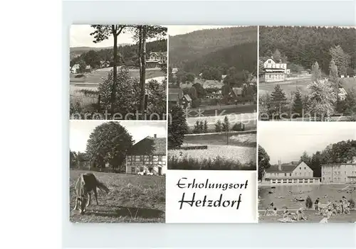 Hetzdorf Halsbruecke Bergschloesschen HOG Erholung Bad Sumpfmuehle HOG Waldblick Kat. Halsbruecke