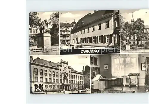 Zwickau Sachsen Robert Schumann Haus Denkmal Schwanenteich  Kat. Zwickau