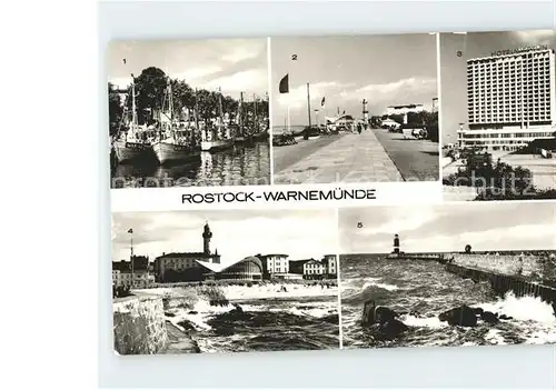 Warnemuende Ostseebad Rostock Mole Leuchtturm Hafen Kat. Rostock