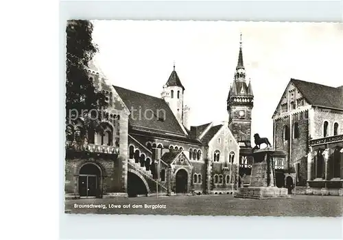 Braunschweig Loewe auf Burgplatz Kat. Braunschweig