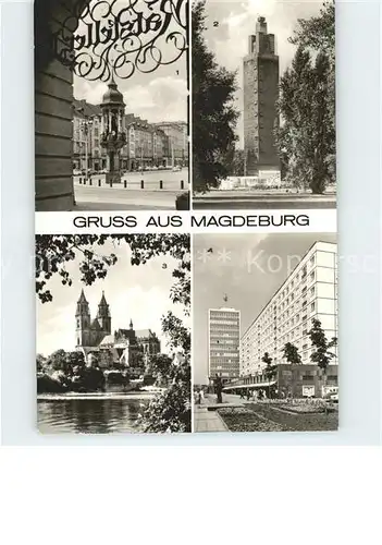 Magdeburg Magdeburger Reiter Rothehorn Dom Karl Marx Strasse Kat. Magdeburg