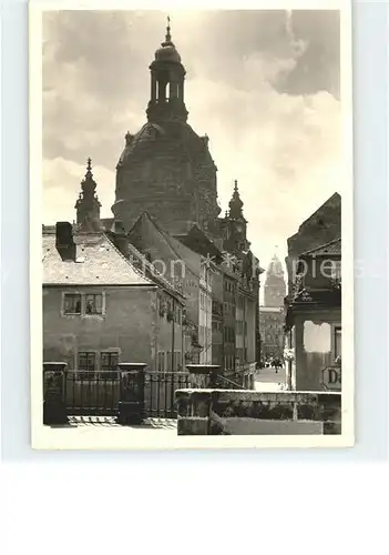 Dresden Frauenkirche vor der Zerstoerung Kat. Dresden Elbe