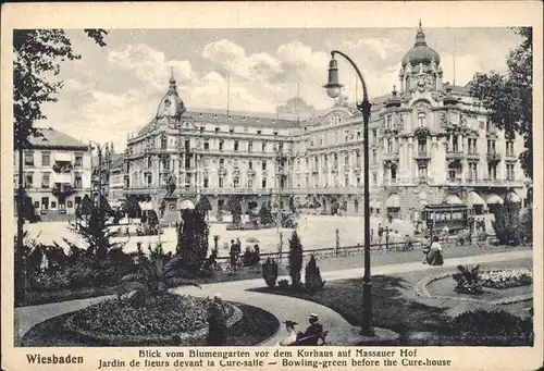 Wiesbaden Blumengarten Kurhaus Massauer Hof Kat. Wiesbaden