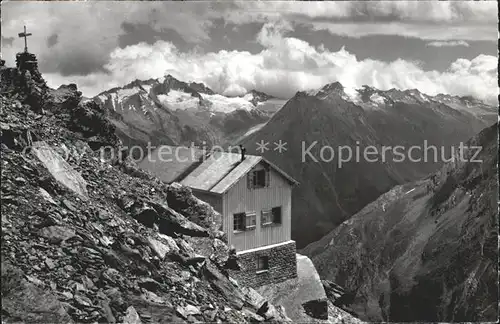 Saas Fee Mischabelhuette Portjengrat und Sonnighorn Kat. Saas Fee