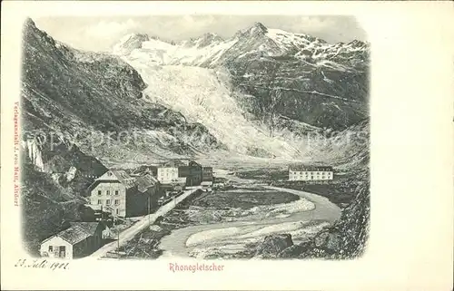 Rhonegletscher Glacier du Rhone Panorama Kat. Rhone