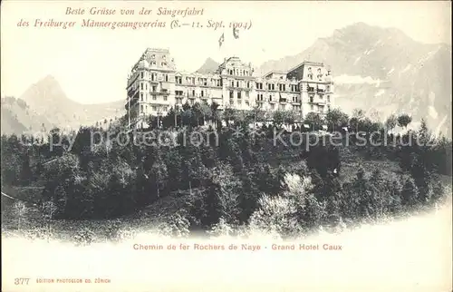 Rochers de Naye Chemin de fer Grand Hotel Caux Kat. Rochers de Naye