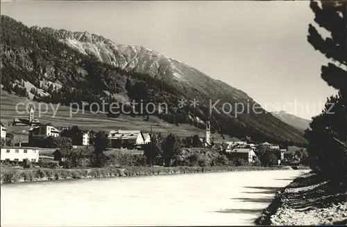 Samedan mit Inn und Crasta Mora Kat. Samedan