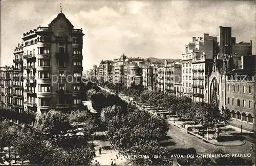 Barcelona Cataluna Avda del Ceneralisimo Franco Kat. Barcelona