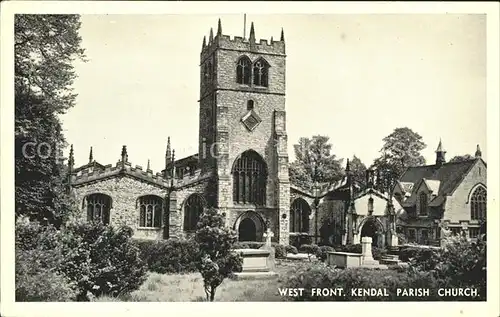 Kendal Castle West Front Parish Church Kat. South Lakeland