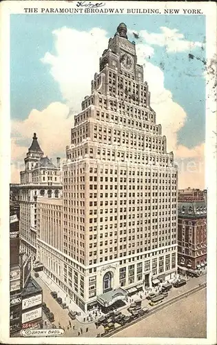 New York City Paramount Broadway Building / New York /