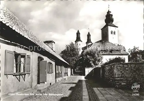 Visby Domkyrkan Sita Maria fran Biskopsgatan Kat. Visby