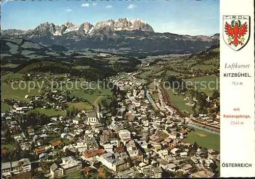 Kitzbuehel Tirol Fliegeraufnahme mit Kaisergebirge Kat. Kitzbuehel