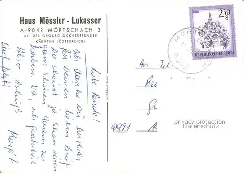 Moertschach Haus Moessler Lukasser Kat. Moertschach