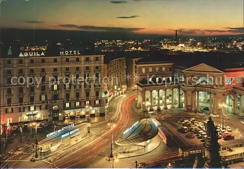 Genova Genua Liguria Hotel Aquila und Reale bei Nacht Kat. Genova