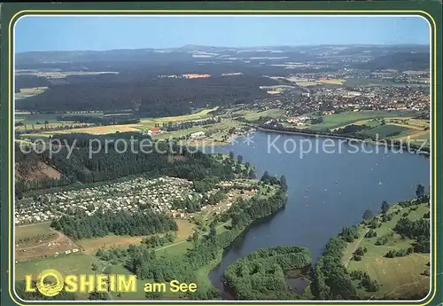 Losheim See Fliegeraufnahme mit See / Losheim /Merzig-Wadern LKR