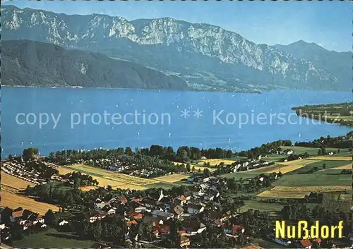 Nussdorf Attersee Fliegeraufnahme im Salzkammergut  Kat. Nussdorf am Attersee