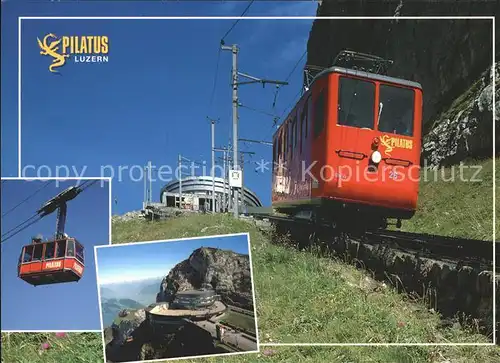 Pilatus steilste Zahnradbahn der Welt und Seilbahn Kat. Pilatus