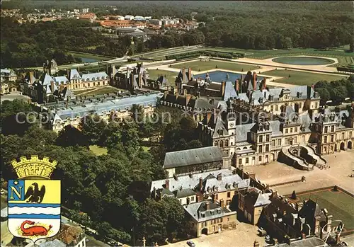 Fontainebleau Seine et Marne et ses Merveilles Fliegeraufnahme Les Palais Kat. Fontainebleau