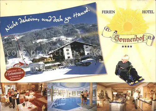Zell Ziller Tirol Ferienhotel Sonnenhof Gastraum Hallenba Kat. Zell am Ziller