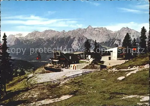 Seefeld Tirol Rosshuette mit Harmelekopf Bahn Zugspitze und Wetterstein Kat. Seefeld in Tirol