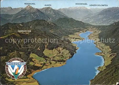 Weissensee Kaernten Blick auf Drautal und Lienzer Dolomiten Kat. Weissensee