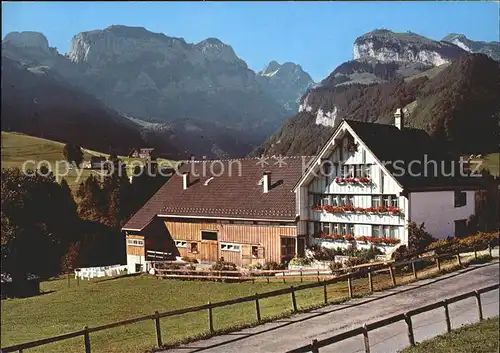 Bruelisau Appenzellerhaus mit Bogertenfirst Marwees und Altmann Kat. Bruelisau