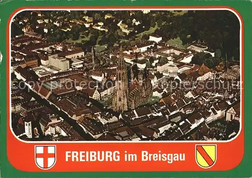 Freiburg Breisgau Fliegeraufnahme Muenster Kat. Freiburg im Breisgau