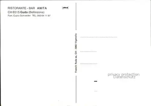 Gudo Ristorante Bar Anita Kat. Gudo