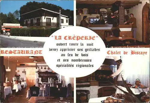 Lourdes Hautes Pyrenees Restaurant Chalet de Biscaye La Creperje Kat. Lourdes
