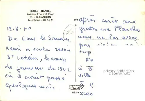 Besancon Doubs Hotel Frantel Kat. Besancon