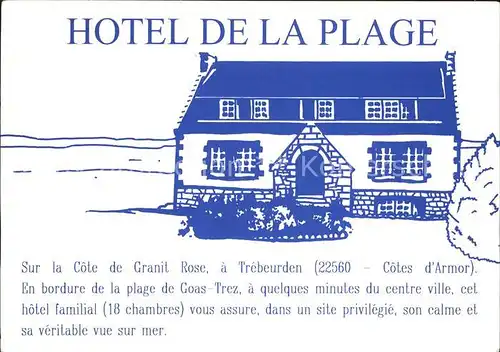 Trebeurden Hotel de la Plage Kat. Trebeurden