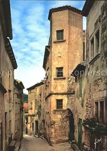 Les Baux de Provence La Grande Rue bordee  Kat. Les Baux de Provence