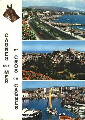Cagnes sur Mer et Cros de Cagnes Le Boulevard et la plage Le Port Kat. Cagnes sur Mer