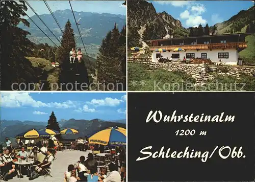 Schleching Wuhrsteinalm am Geigelstein Lift Terrasse Kat. Schleching