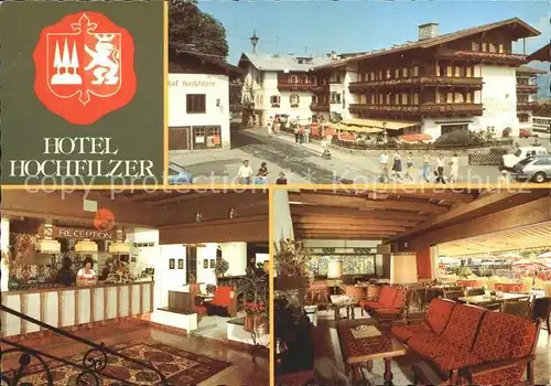 Ellmau Tirol Hotel Hochfilzer Rezeption Gastraum Kat. Ellmau