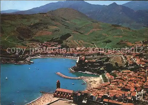 Collioure Vue generale aerienne Kat. Collioure