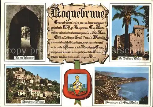 Roquebrune Cap Martin Rue Moncolett Village Chateau Feodal Kat. Roquebrune Cap Martin