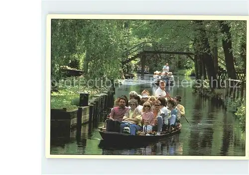 Klein Leine Bootspartie im Spreewald Landgasthof Gottschalk Kat. Maerkische Heide